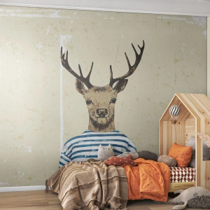 Fototapeta Premium Canvas - Protože mám rád pruhované košile! - Abstrakce, Jelen, Kus - 400x280 cm