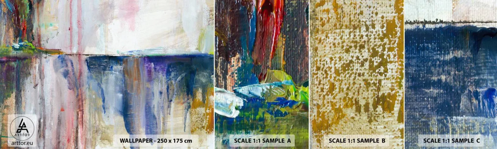 Fototapeta Vzorek Standard Eco - Barevné dojmy a asociace - Abstrakce, Kus, Malování - 100x30 cm