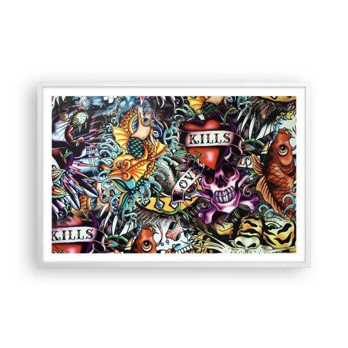 Plakát v bílém rámu - Sen tatéra - 91x61 cm