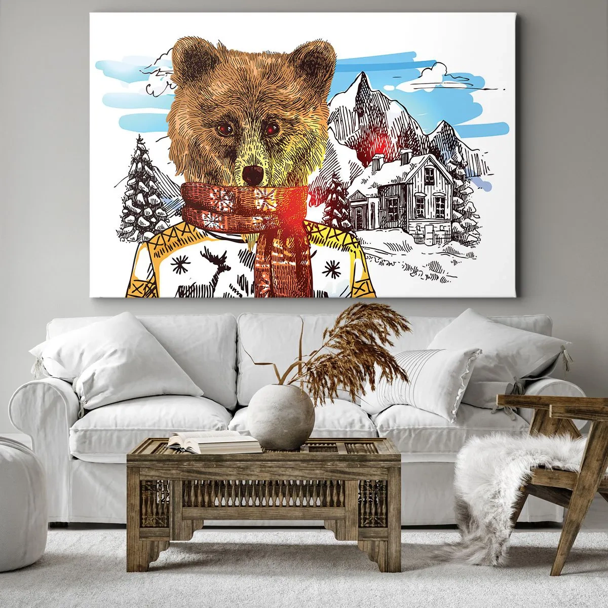 Obraz na plátně - Chata medvídka - 100x70 cm