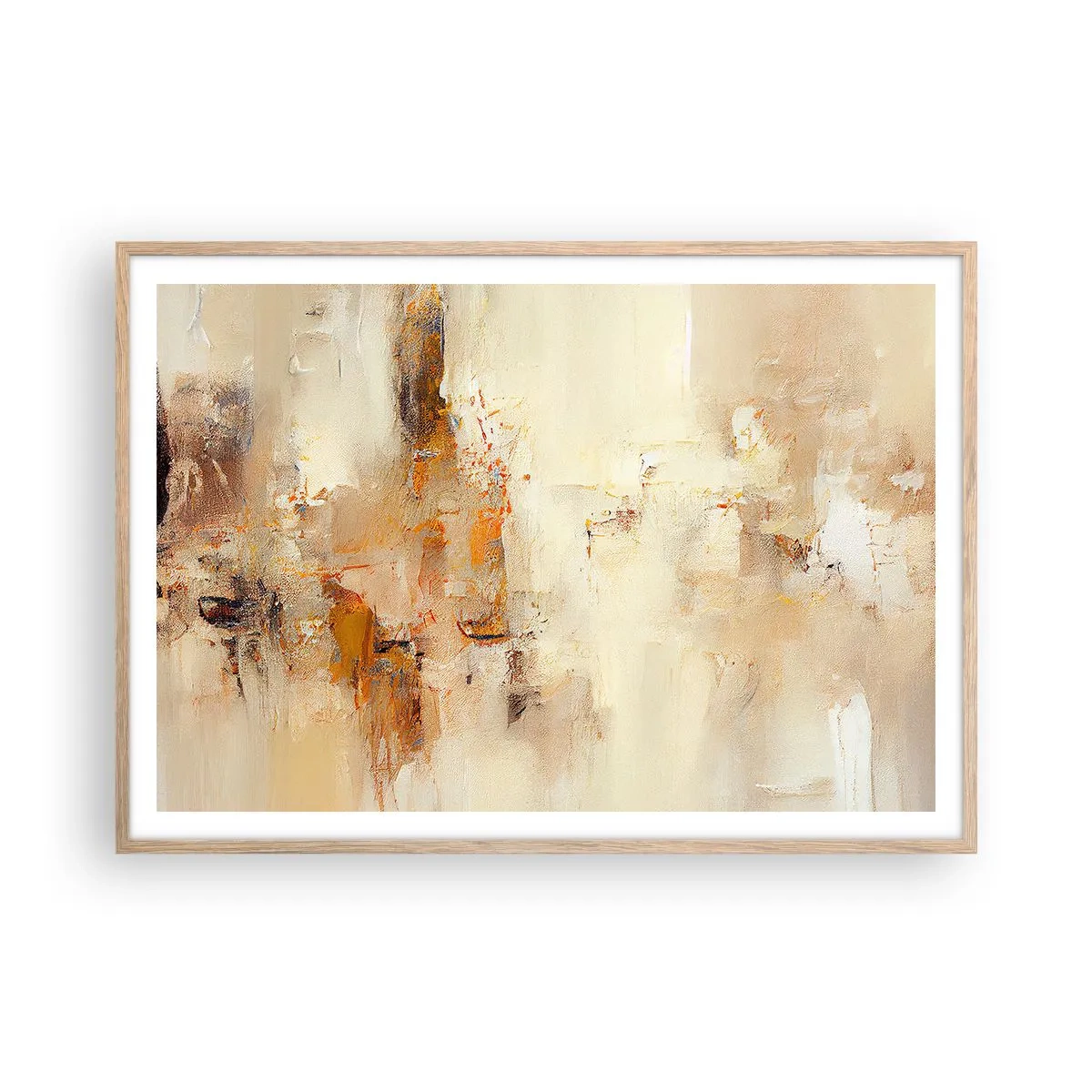 Plakát v rámu světlý dub - Duše jantaru - 100x70 cm