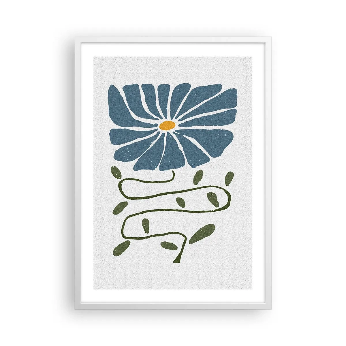 Plakát v bílém rámu - Větvičkou ke květu - 50x70 cm