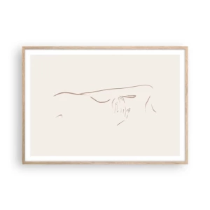 Plakát v rámu světlý dub - Tvar touhy - 100x70 cm