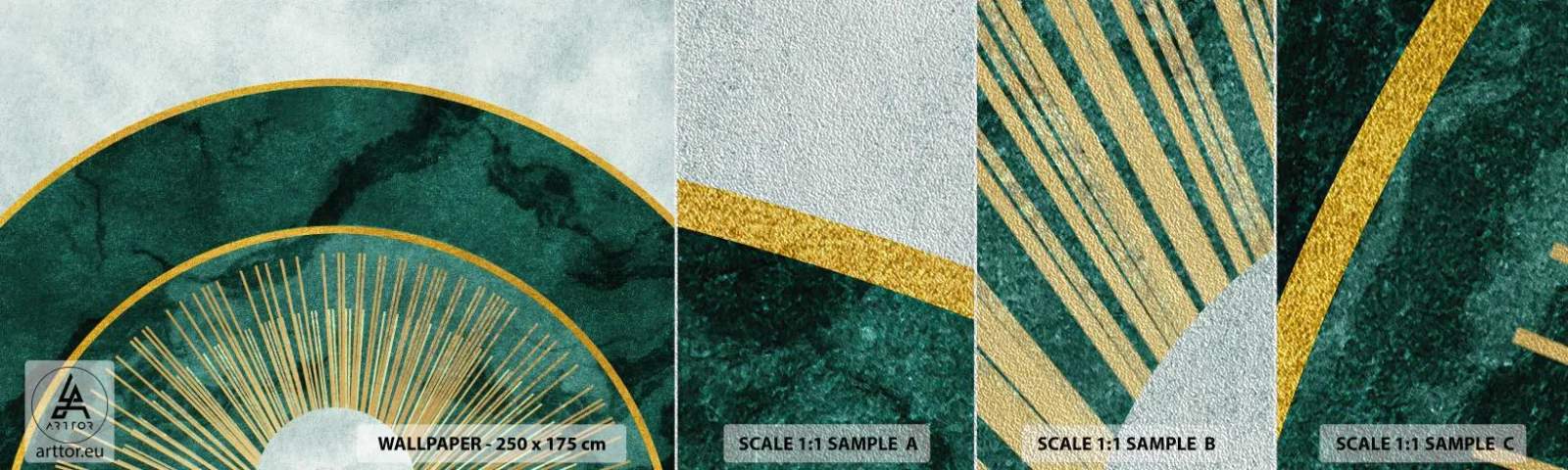 Vzor Fototapety Premium Sand - Jiná sluneční soustava - Art Deco, Moderní, Abstrakce - 100x30 cm