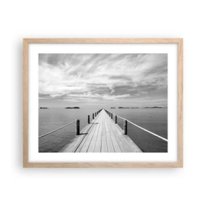 Plakát v rámu světlý dub - Co takhle cesta… - 50x40 cm