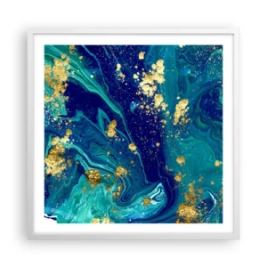 Plakát v bílém rámu - Plátky slunce  - 60x60 cm