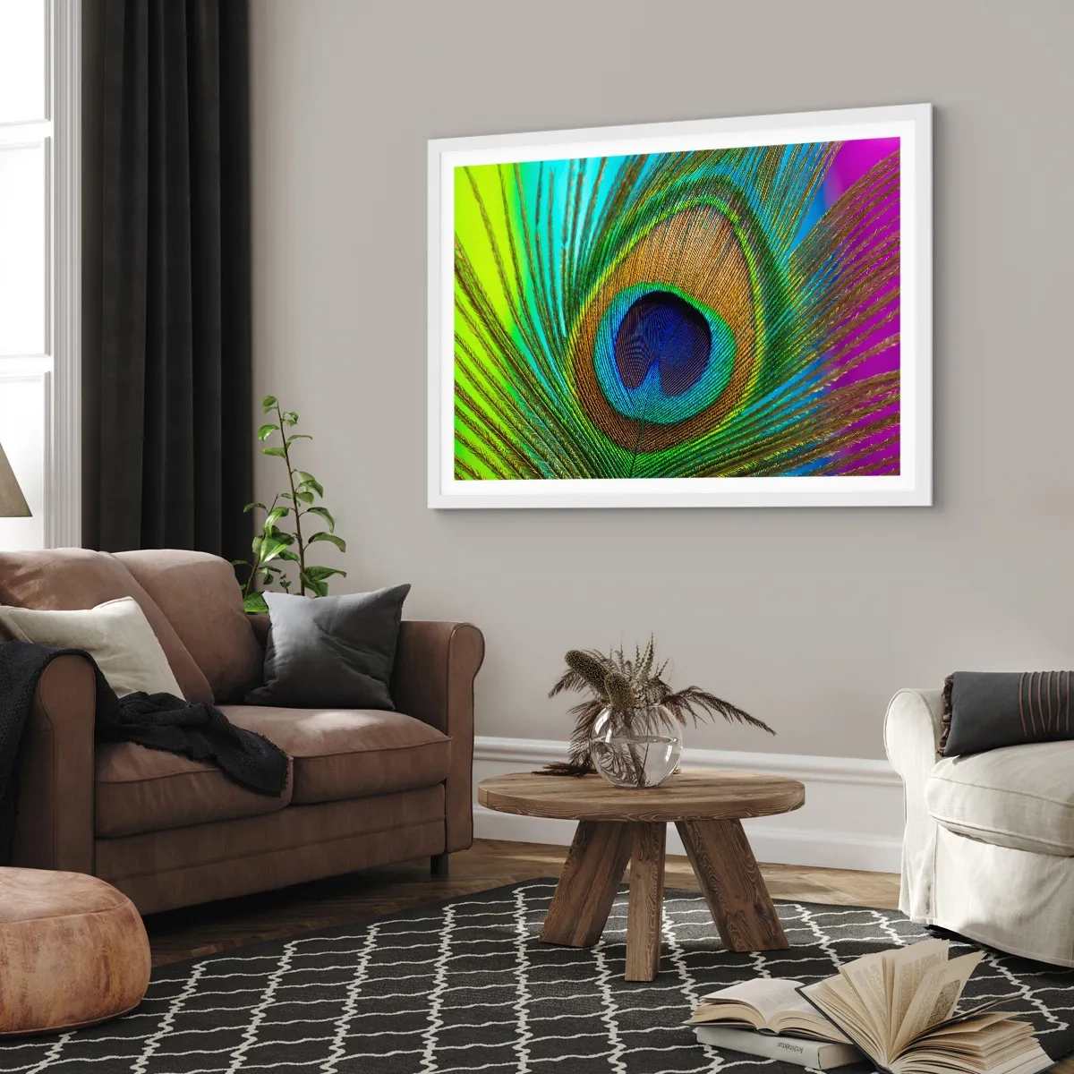 Plakát v bílém rámu - Tváří v tvář - 50x40 cm