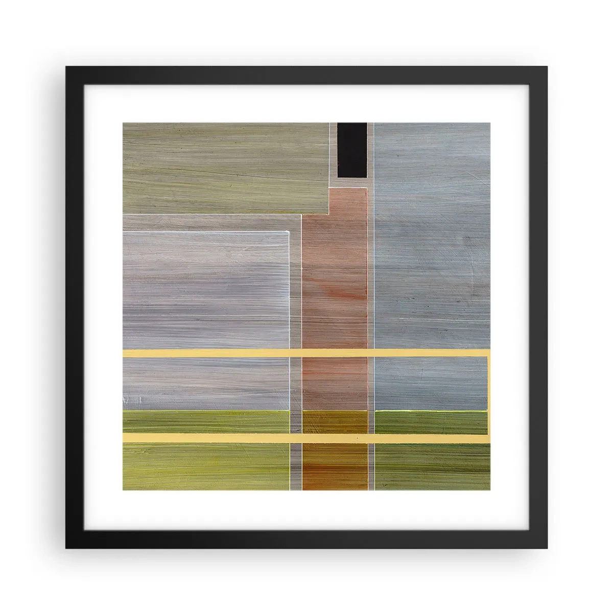 Plakát v černém rámu - Jednoduše a v klidu - 40x40 cm