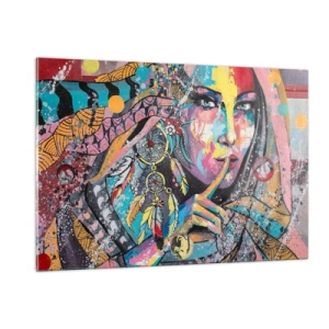 Obraz na skle - Mlč, než pochopíš - 120x80 cm