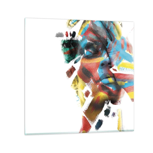 Obraz na skle - Pestrá osobnost - 40x40 cm