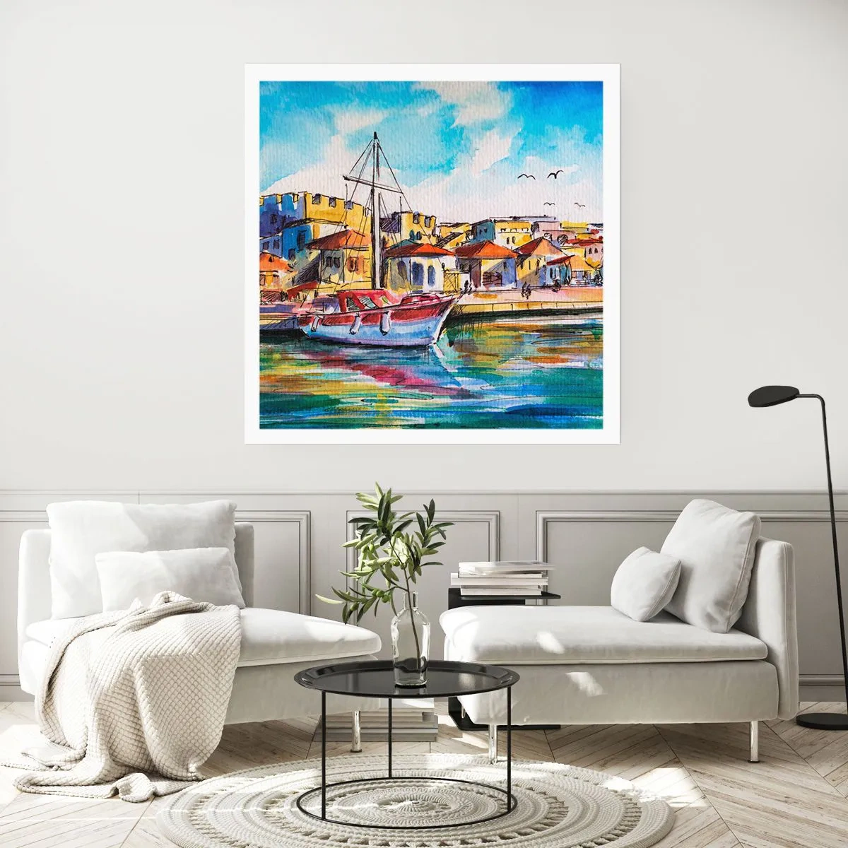 Plakát - Duhové odpoledne - 50x50 cm