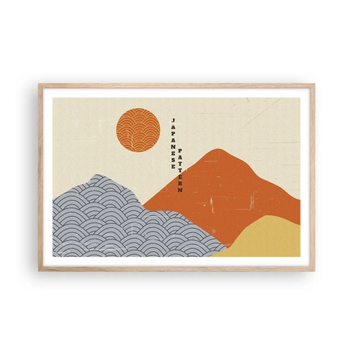 Plakát v rámu světlý dub - V japonském duchu - 91x61 cm