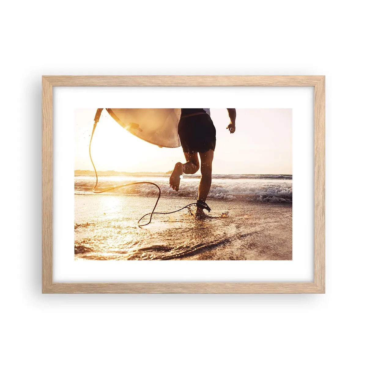 Plakát v rámu světlý dub - Vstříc vlně - 40x30 cm