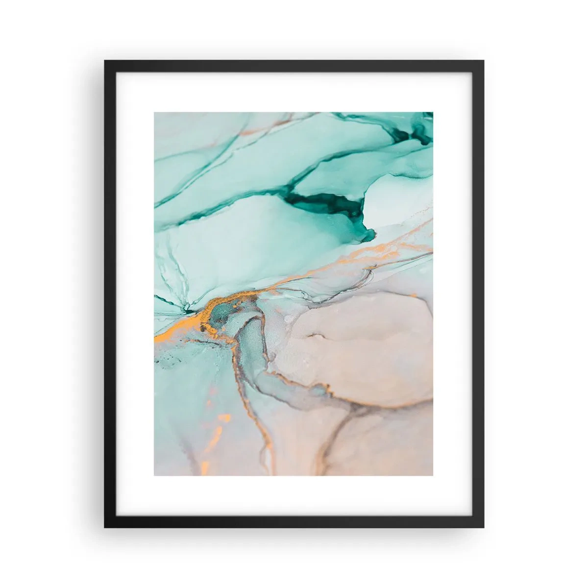 Plakát v černém rámu - Tanec tvarů a barev - 40x50 cm