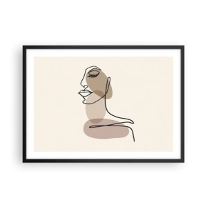 Plakát v černém rámu - Při poslechu samé sebe - 70x50 cm