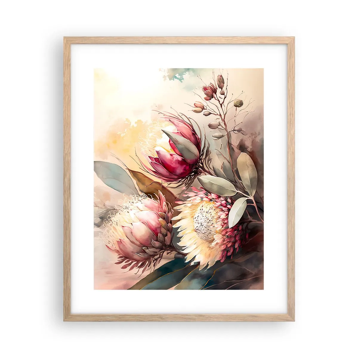 Plakát v rámu světlý dub - Z profilu a en face - 40x50 cm