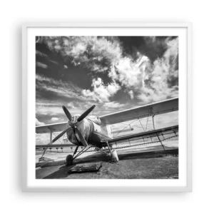 Plakát v bílém rámu - Nemohu se toho dočkat! - 60x60 cm