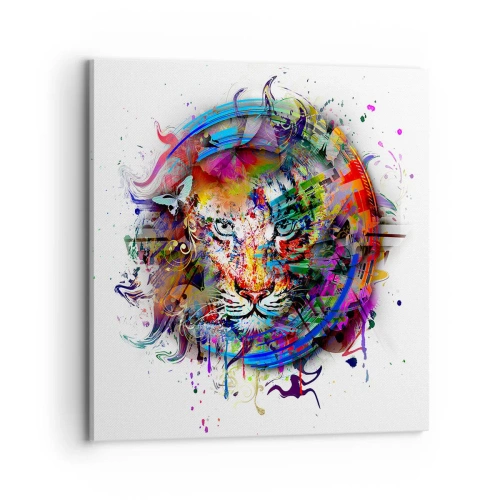 Obraz na plátně - Skrývá se za duhovým závojem - 70x70 cm