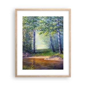 Plakát v rámu světlý dub - Scénář selanky - 40x50 cm