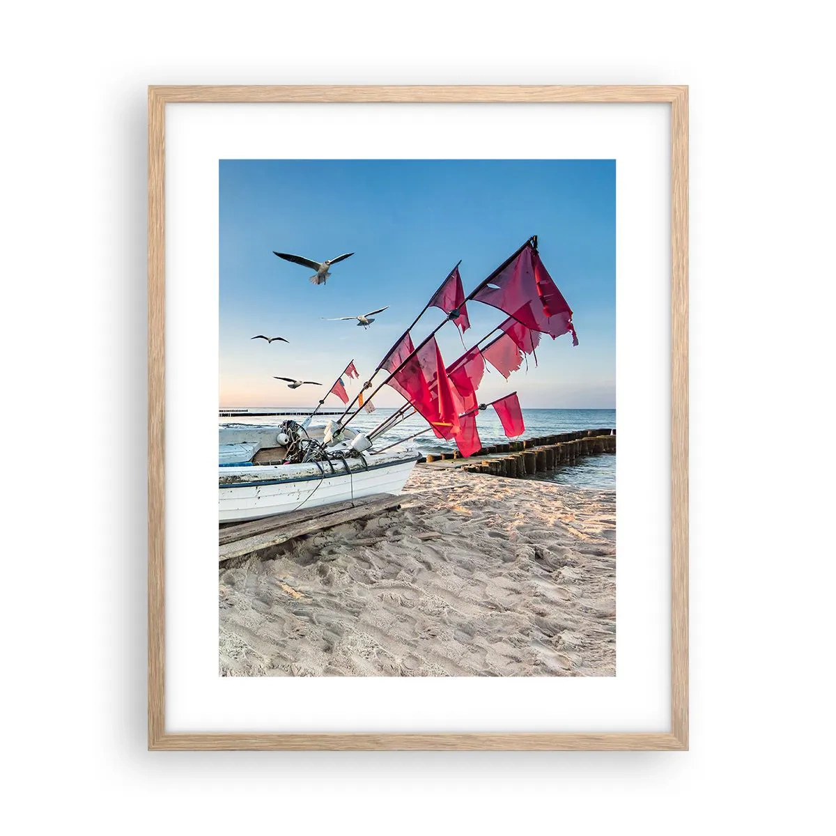 Plakát v rámu světlý dub - Zasloužená přestávka - 40x50 cm