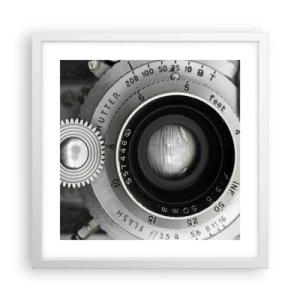 Plakát v bílém rámu - Příběh o Hollywoodu - 40x40 cm