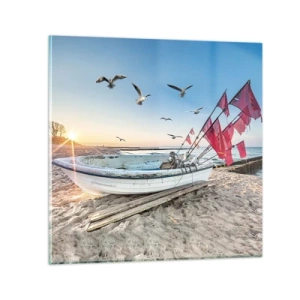 Obraz na skle - Zasloužená přestávka - 70x70 cm