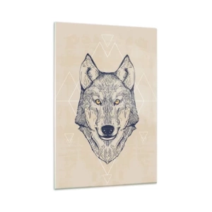 Obraz na skle - Alfa o pronikavém pohledu - 80x120 cm