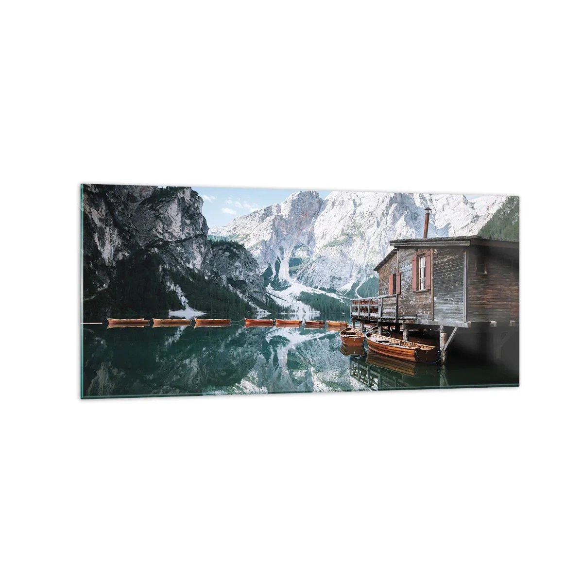 Obraz na skle - Krystalické, horské ráno - 120x50 cm
