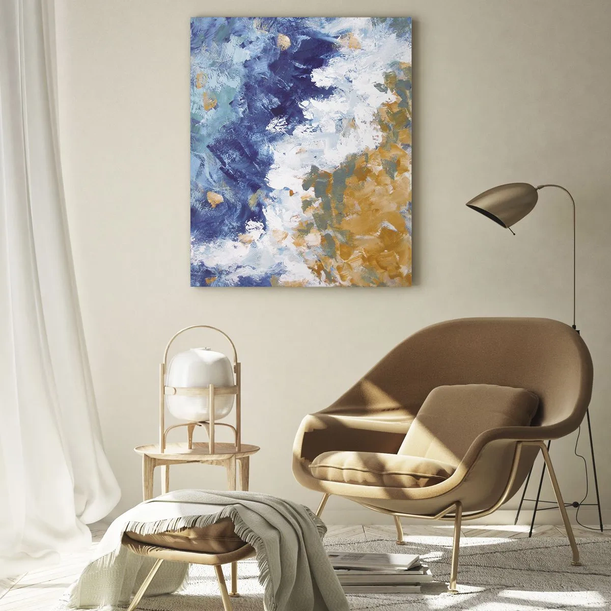 Obraz na skle - Tanec živlů - 50x70 cm