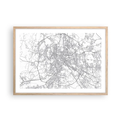 Plakát v rámu světlý dub - Římský kruh - 70x50 cm