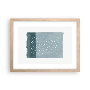 Plakát v rámu světlý dub - Pěstováno na modři - 40x30 cm