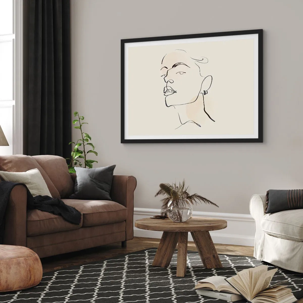 Plakát v černém rámu - Hrdý pohled - 91x61 cm