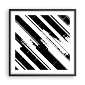 Plakát v černém rámu - Intenzivní a dynamická kompozice - 50x50 cm