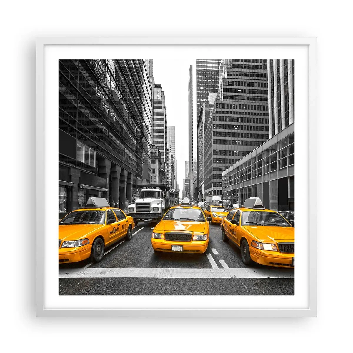 Plakát v bílém rámu - To my barvíme město - 60x60 cm