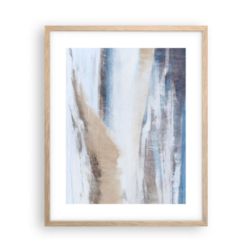 Plakát v rámu světlý dub - Zimní kompozice - 40x50 cm