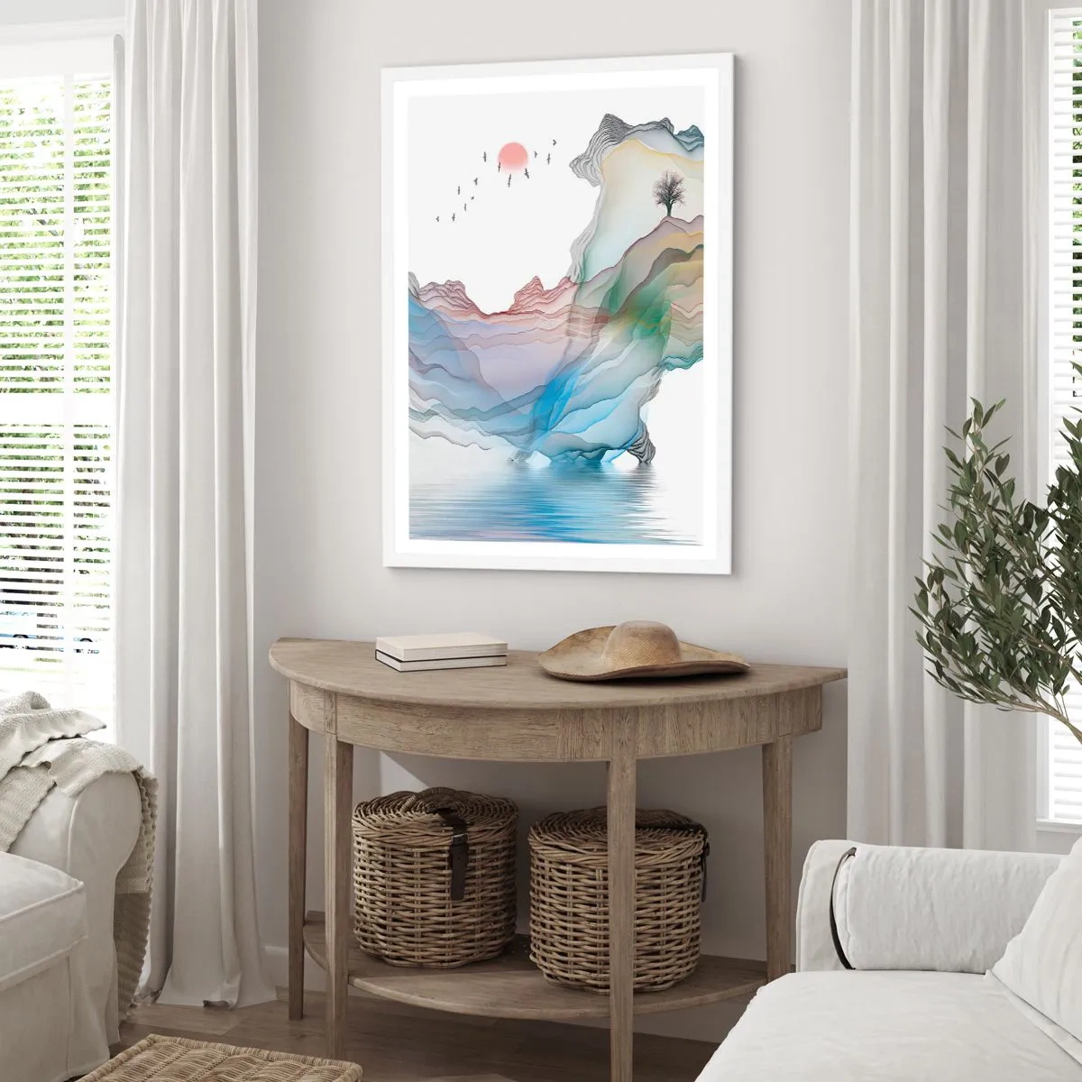 Plakát v bílém rámu - Ke křišťálovým horám - 50x70 cm