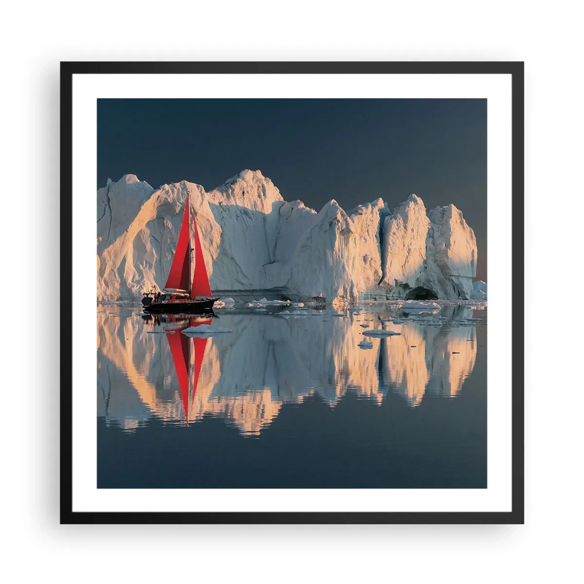 Plakát v černém rámu - Na okraji světa - 60x60 cm