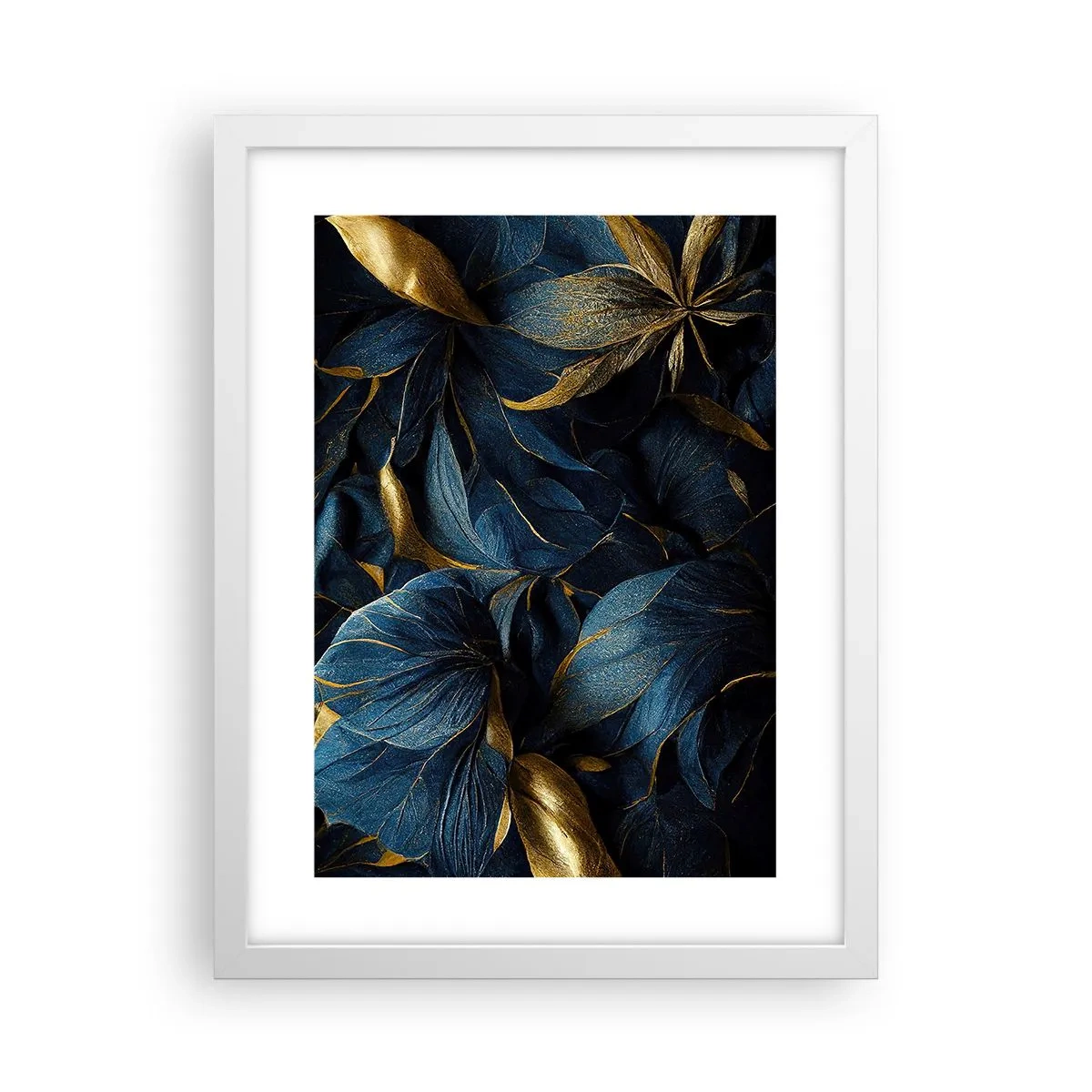 Plakát v bílém rámu - Podšívané zlatem - 30x40 cm