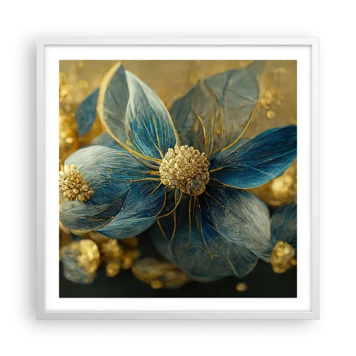 Plakát v bílém rámu - Rozkvést zlatem - 60x60 cm