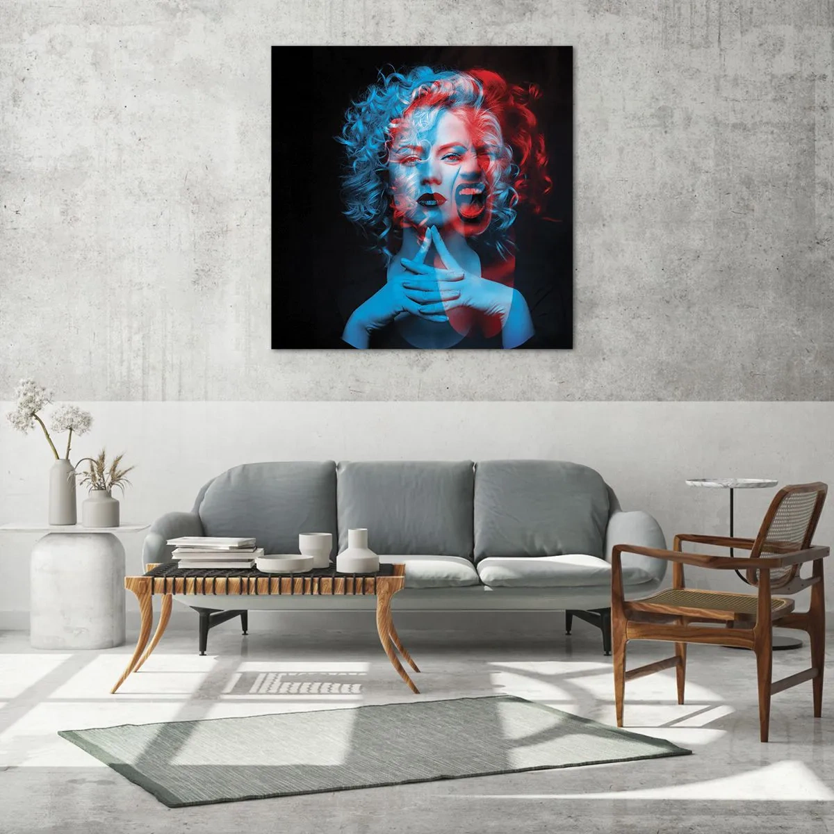 Obraz na skle - Alter ego - 70x70 cm