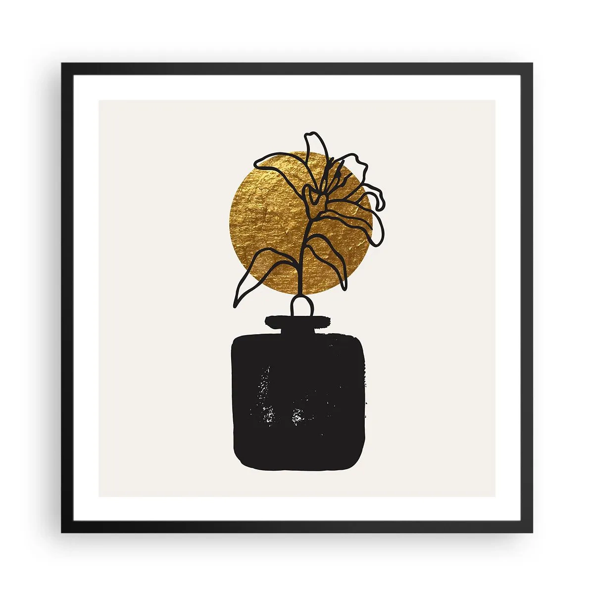 Plakát v černém rámu - Krása, která má cenu zlata - 60x60 cm