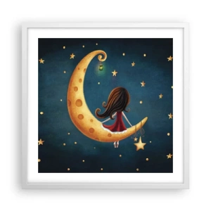 Plakát v bílém rámu - Kdysi dávno… - 50x50 cm