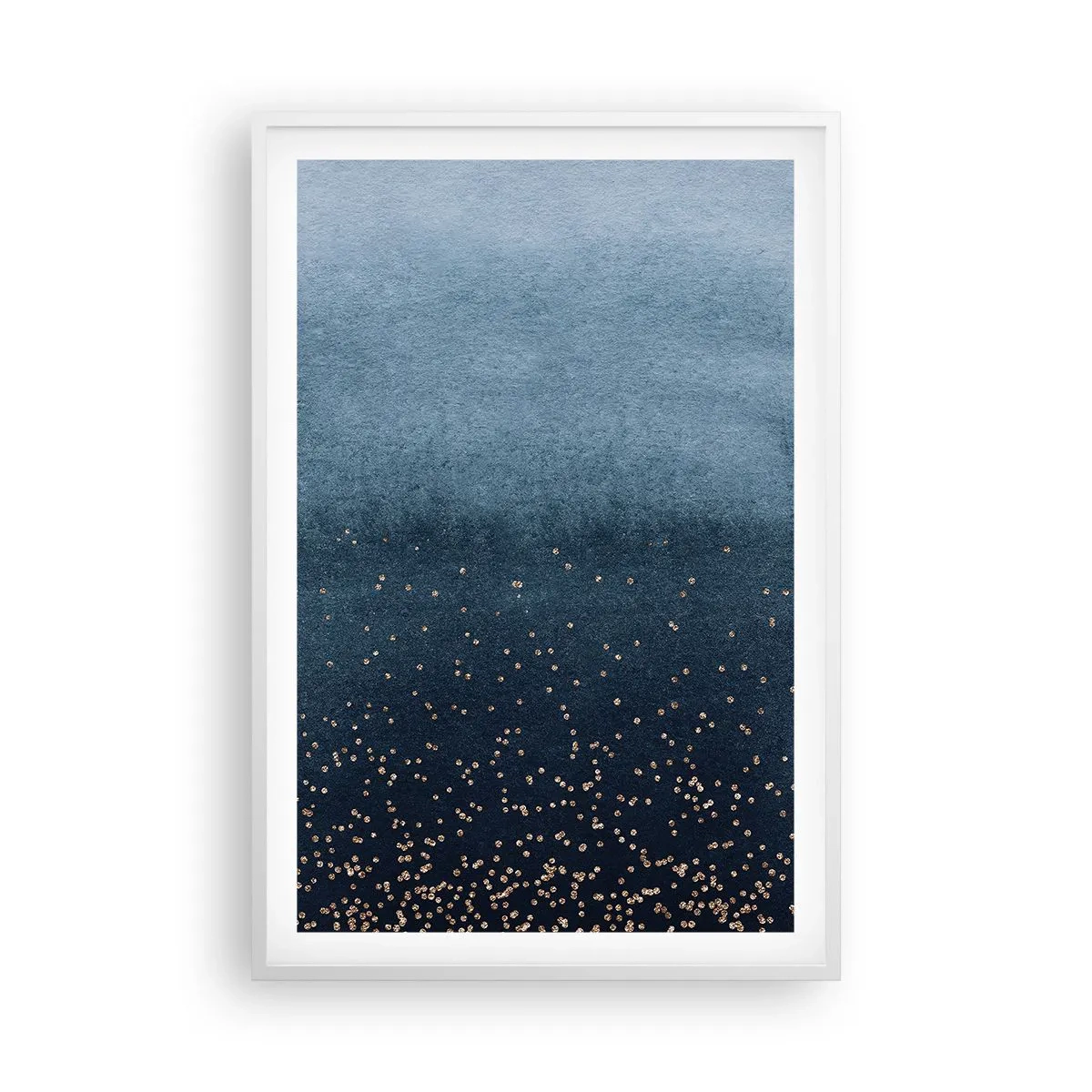 Plakát v bílém rámu - Kompozice – modré fáze - 61x91 cm