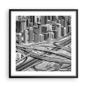 Plakát v černém rámu - Dubaj – nemožné město - 50x50 cm