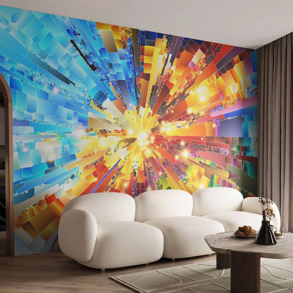 Fototapeta Samolepicí Deluxe Sticker - In medias res - Abstrakce, Kus, 3D - 250x175 cm