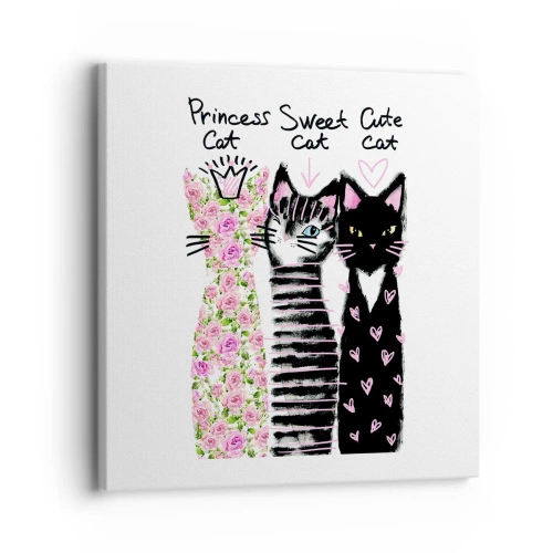Obraz na plátně - Byly tři kočičky - 30x30 cm