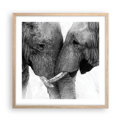 Plakát v rámu světlý dub - Upřímné vyznání - 50x50 cm