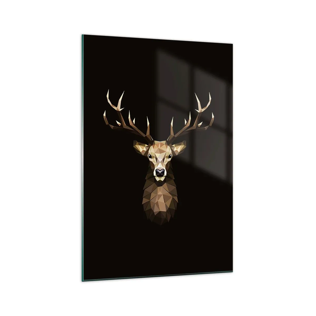 Obraz na skle - Kubistický jelen - 70x100 cm