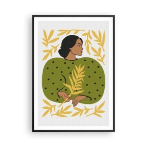 Plakát v černém rámu - Havajská dívka - 70x100 cm