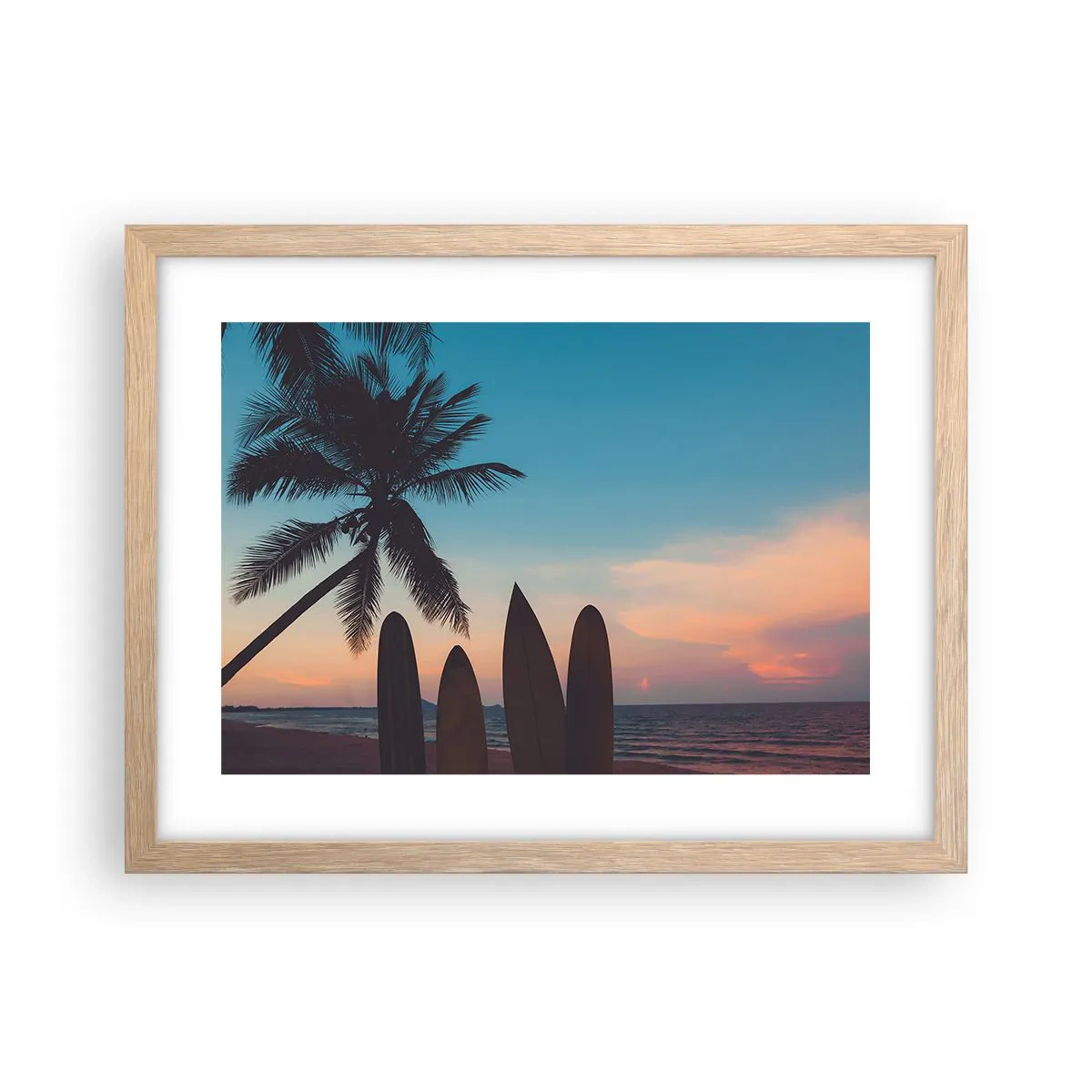 Plakát v rámu světlý dub - Zítra bude také zábava - 40x30 cm